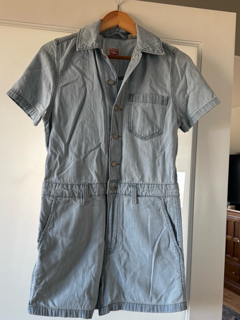 Levi’s Light Wash Denim Short Jumpsuit Romper